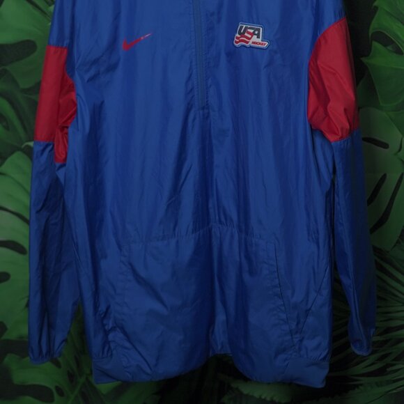 NIKE TEAM USA HOCKEY WARM UP SPRING PULL OVER JACKET QUARTER ZIP - Picture 3 of 16